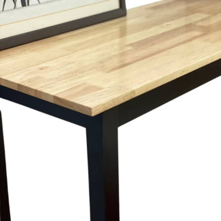 โต๊ะบาร์ไม้ยางพารา Evergreen Furniture TH 120x40x100ซม. สีไม้ธรรมชาติ-สีดำ_2